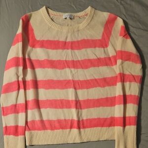 Striped Pink and Cream Women's Sweater